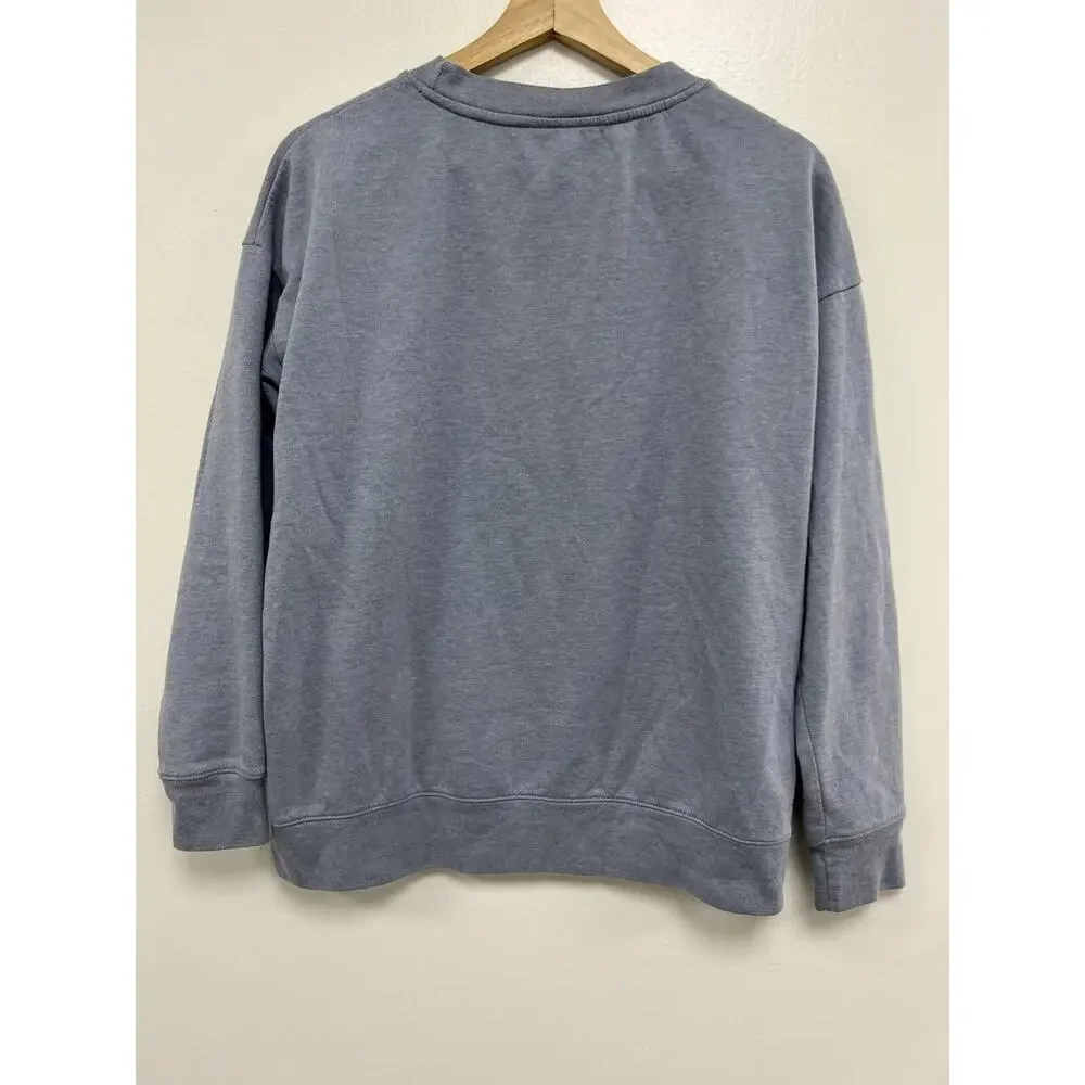Rolling Stones crew neck sweatshirt Lond Sleeve Print Blue PS pullover A000886 - Picture 3 of 7